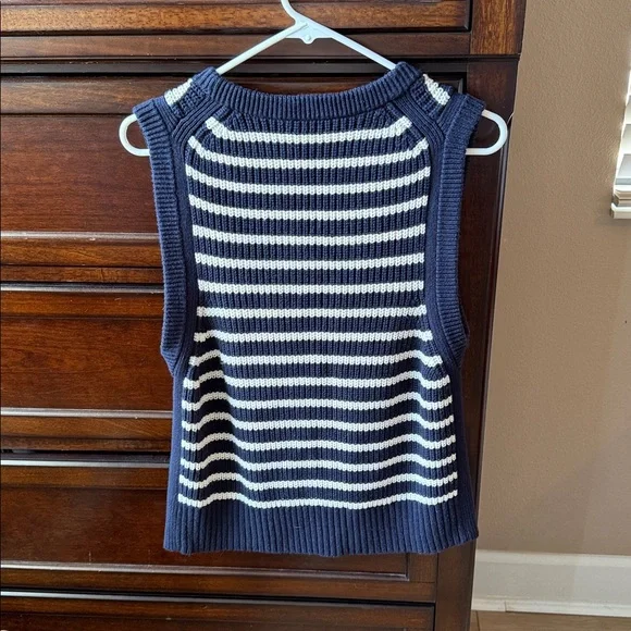 NWOT Talbots Sleeveless Sweater Tank Striped - Picture 3 of 3
